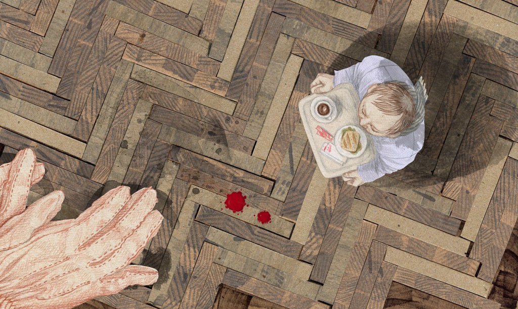 Миша и перчатки