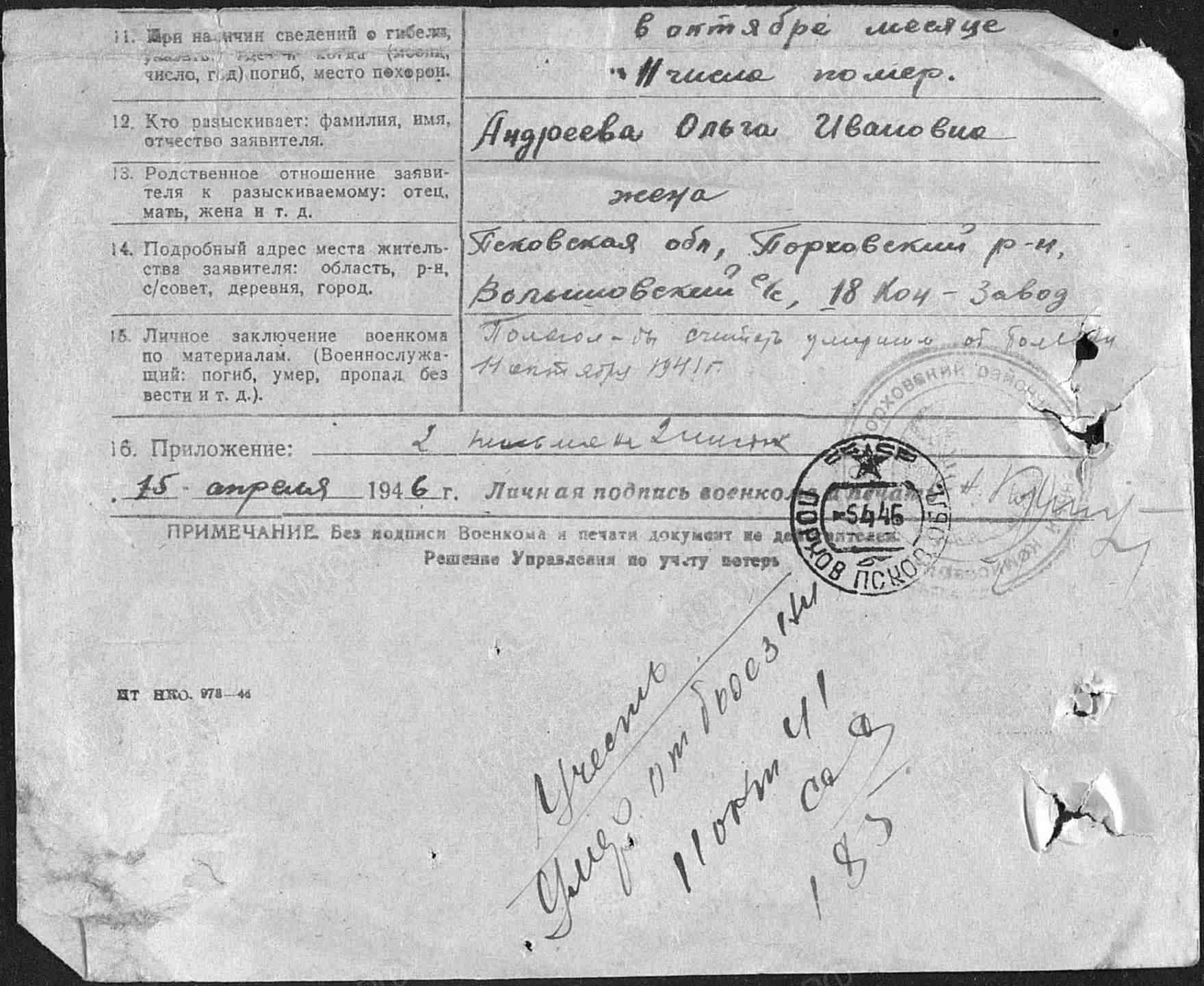 заключение военкомата оборот